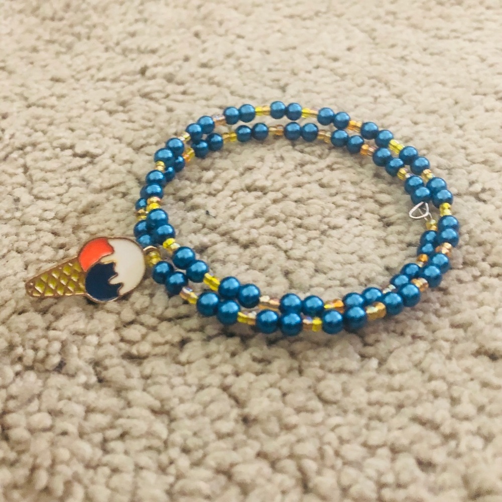 Ice cream cone charm bracelet